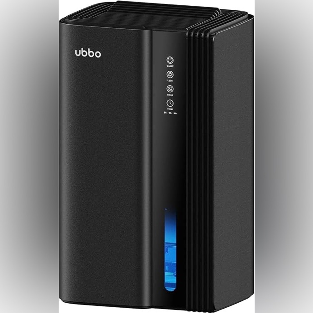 Ubbo Black Air Purifier with Blue Light
